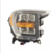 Ford Pickup Headlight LED Passenger Side Chrome Bezel Without Adaptive & Tremor 2021-2023 (Ml3Z13008E/H)