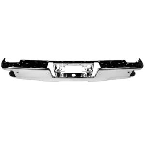 Gmc Sierra Bumper Cover Rear Step Bar Chrome W/ Corner Step And Sensor Silv/Sierra 14-19 (Double )