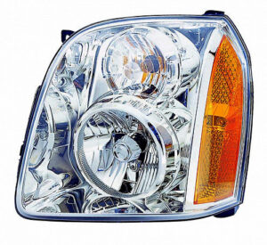 Gmc Yukon Head Light Driver Side Chrome Yukon/Xl 07-14 Hyb 08-13 (DOES NOT FIT Denali MODELS) Capa