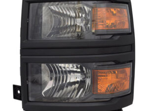 Chevrolet Silverado Headlight Halogen Headlight Driver Side Black Silverado_1500 2014-2015 Capa