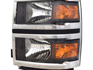 Chevrolet Silverado Headlight Halogen Headlight Driver Side Chrome 1500 2014-2015 Capa