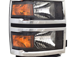 Chevrolet Silverado Headlight Halogen Headlight Passenger Side Chrome 1500 2014-2015