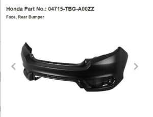 Honda Civic Bumper Cover Rear Bumper Primed Without Sensors Hatchback 2022-2025/Hyb 2025 (DOES NOT FIT Type-R MODELS) Capa