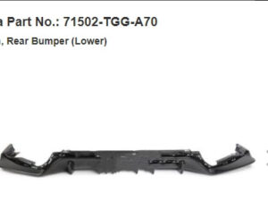Honda Civic Bumper Cover Rear Lower Bumper Gloss Black For Sport/Sport Touring Hatchback 2020-2021