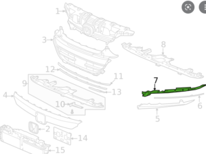 Honda Accord Headlight Molding Passenger Side Textured Black Base Sedan/Hyb 2021-2022