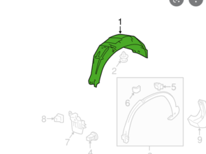 Honda Cr-V Fender Driver Side Liner Heat Formed Crv 2012-2016