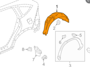 Hyundai Elantra Fender Passenger Side Liner Korea Built 1.4T/2.0L Sedan 2017-2018