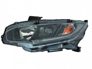Honda Civic Headlight Halogen Headlight Driver Side Black Bezel Sedan/Hatchback 2019-2021 Coupe 2019-2020