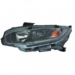 Honda Civic Headlight Halogen Headlight Driver Side Black Bezel Sedan/Hatchback 2019-2021 Coupe 2019-2020