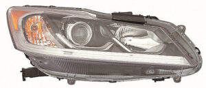 Honda Accord Headlight Passenger Side With Led Daytime Running Light For Ex/Ex-L/Sport Sedan 2016-2017 Capa
