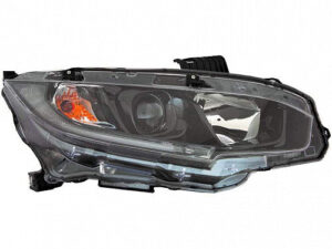 Honda Civic Headlight Halogen Headlight Passenger Side Black Bezel Sedan/Hatchback 2019-2021 Coupe 2019-2020