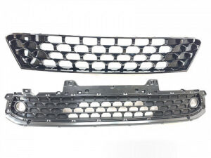 Hyundai Kona Front Bumper Grille Black For Se/Sel/Essential Without Adaptive Cruise W/ Fog Holes 2022-2023