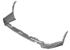 Hyundai Palisade Bumper Cover Rear Lower Bumper Textured Dark Gray For Limited/Preferred/Se/Sel/Urban/Xrt 2023-2025