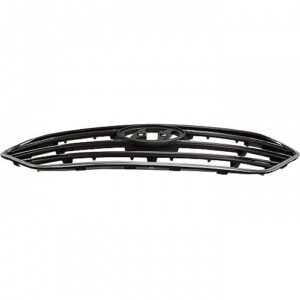Hyundai Santa Front Grille Usa Built Gray/Chrome 3-Bar Without Camera 2017-2018