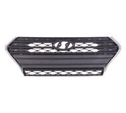 Hyundai Accent Grille Without Auto-Brake Chrome Frame/Black Bars Sedan 18-22/Hatchback 18-20