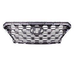 Hyundai Santa Front Grille Without Camera Hole Gray/Satin Chrome Santa Fe 2019-2020