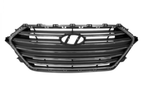 Hyundai Elantra Front Grille Korea Built Black/Chrome Molding Without Adaptive Cruis Sedan 2017-2018