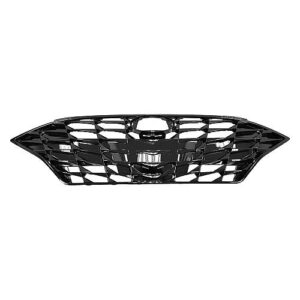 Hyundai Sonata Grille For Sel/Sel Plus/Sport Without Camera/Sensor Gloss Black 2020-2023