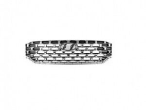 Hyundai Santa Grille Without Camera Satin Nickel Exc Hybrid/Xrt 2021-2023