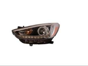 Hyundai Accent Headlight Halogen Headlight Driver Side W/ Led Accent Projector Type Sedan/Hatchback 2014-2017 Capa