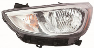 Hyundai Accent Headlight Driver Side Without Led Accent Sedan/Hatchback 2015-2017 Capa