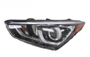 Hyundai Santa Headlight Halogen Headlight Driver Side Projector/Led Accent 2017-2018 Capa