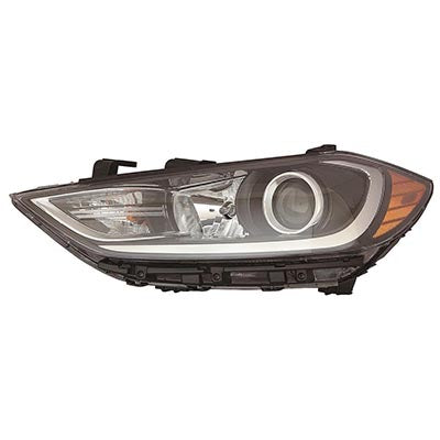 Hyundai Head Headlight Driver Side Usa Built W/ Daytime Running Light In Bumper Sedan 2017-2018