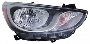 Hyundai Accent Headlight Passenger Side Sedan And Hatchback Models Accent 2012-2014 Capa