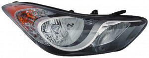 Hyundai Elantra Headlight Halogen Headlight Passenger Side Korea Built Without Led Position Sedan 2011-2013/Coupe 2013 Capa
