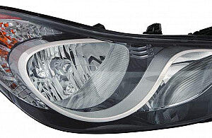 Hyundai Elantra Headlight Halogen Headlight Passenger Side Korea Built Without Led Position Sedan 2011-2013/Coupe 2013 Capa