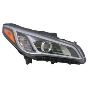 Hyundai Sonata Headlight Hid Headlight Passenger Side Black Bezel/Chrome Trim 2015-2016 Capa