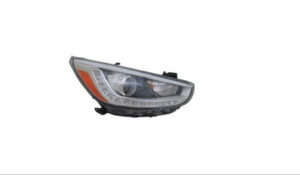 Hyundai Accent Headlight Halogen Headlight Passenger Side W/ Led Accent Projector Type Sedan/Hatchback 2014-2017 Capa