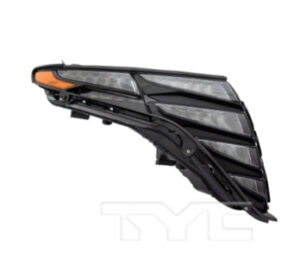 Hyundai Tucson Led Daytime Running Light Passenger Side Korea Built Black Trim 2022-2024 Capa (Oe 92208-N9160)
