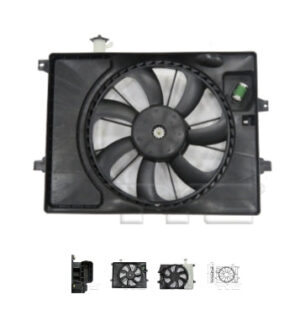 Hyundai Elantra Dual Rad/Cnd Fan W/ Resistor 1.8L Or 2.0L Elantra 14-16/Coupe 2014/Gt 16-17 Forte 15-16/Forte5 15-18/Koup 2015 (Oe 25380-3X500)