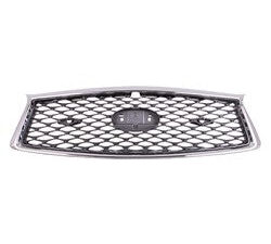 Infiniti Q50 Front Grille Dark Gray/Chrome Frame Without Illuminated Emblem W/ Sensors & Camera Q50_Sedan 2018-2020 Capa