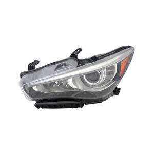 Infiniti Q50 Headlight Driver Side Without Adaptive Sedan 2014-2017 (260604Hb0A)