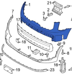 Kia Telluride Bumper Cover Front Upper Bumper Primed Without Sensors 2023-2025