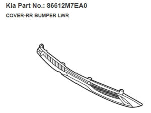 Kia Forte Bumper Cover Rear Lower Bumper Partial Texture Fe And Lxs 2022-2024