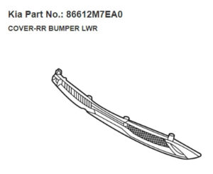 Kia Forte Bumper Cover Rear Lower Bumper Partial Texture Fe And Lxs 2022-2024