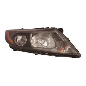 Kia Optima Headlight Halogen Headlight Passenger Side Us Built W/ Led Daytime Running Light Black 2014-2015