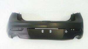 Mazda Mz Bumper Cover Rear Bumper Primed With Dual Exhaust Without Spoiler Holes For 2.3L/2.5L Hatchback Models 2010-2013