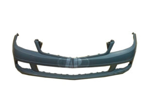 Mercedes C-Class Bumper Cover Front Bumper Primed Chrome Slots Without Washer/Sensors/Amg C230 08-09 C300/C350 08-11 C250 10-11