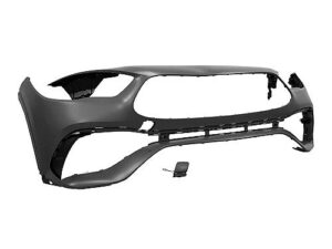Mercedes Gla250 Bumper Cover Front Bumper Primed Gray W/ Tow & Amg Without Sensors & Aerodynamic Pkg Gla250/35_Amg 2021-2023