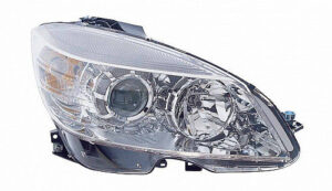 Mercedes C-Class Headlight Halogen Headlight Passenger Side Chrome Ring C230 08-09 C250 10-11 C300/C350/ C63_Amg 08-11 (From 09/02/2007) Capa