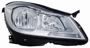 Mercedes C-Class Headlight Halogen Headlight Passenger Side Chrome Bezel C250/C250/C300 12-14 C63-Amg(4 Door) 12-14/2 Door 13-15 Capa