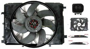 Mercedes Slk250 Dual Rad/Cnd Fan W/ Brushless Motor C Series/E Series/Glk/Slc ( Oe 204 906 68 02)