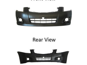 Nissan Sentra Bumper Cover Front Bumper Primed With Fog Fog Light Holes 2.5L Sr Fe /Sr Models Sentra 2009-2012