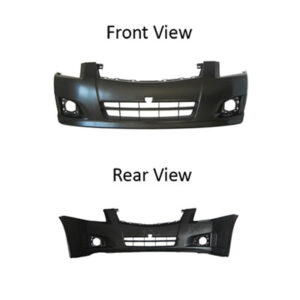 Nissan Sentra Bumper Cover Front Bumper Primed With Fog Fog Light Holes 2.5L Sr Fe /Sr Models Sentra 2009-2012