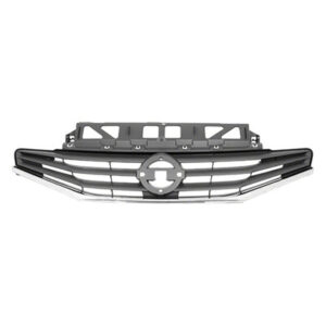 Nissan Versa Grille Painted Gray 3-Bars/Chrome Molding 2014-2016 (Exc Sr)