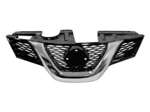 Nissan Rogue Front Grille Usa Built Without Camera Black/Chrome Molding 2014-2015